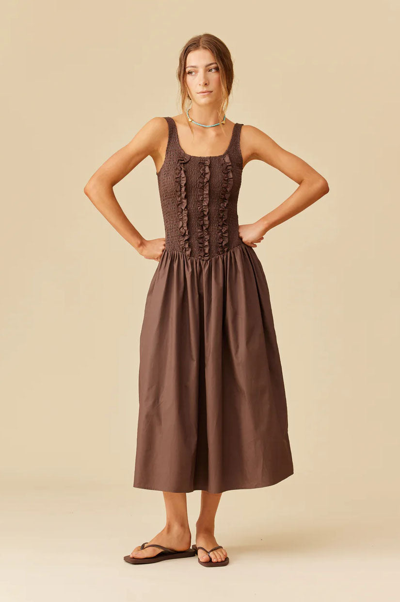 Ruby Ribbon Midi Dress - Donkey