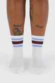 Baggu Ribbed Sock - Ivory Stripe