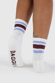 Baggu Ribbed Sock - Ivory Stripe