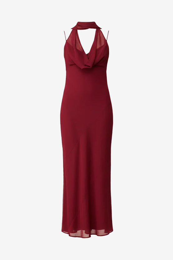 Ruby Riley Sash Dress - Merlot