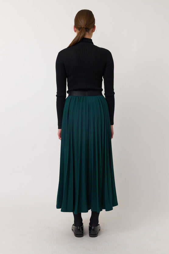 Sylvester Ripple Skirt - Bottle Green