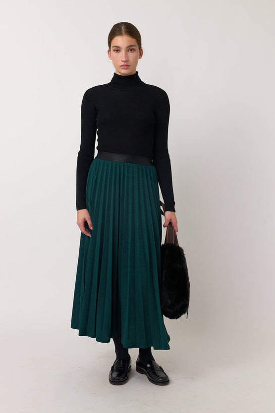 Sylvester Ripple Skirt - Bottle Green