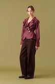 Ruby Rita Ruffle Blouse - Plum