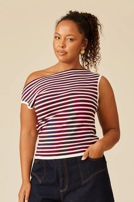 Ruby Emma Knit Top - Riviera