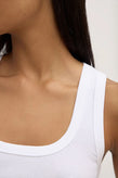 Assembly Robyn Scoop Neck Rib Tank - White
