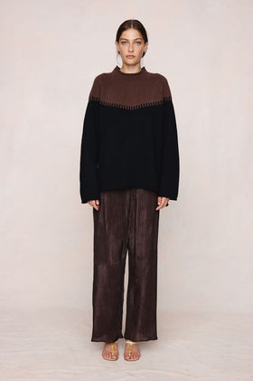 Marle Rodin Jumper - Carob/Black