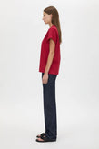 Camilla and Marc Maren Roll Sleeve Top - Ruby