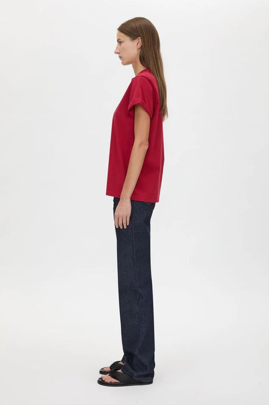 Camilla and Marc Maren Roll Sleeve Top - Ruby