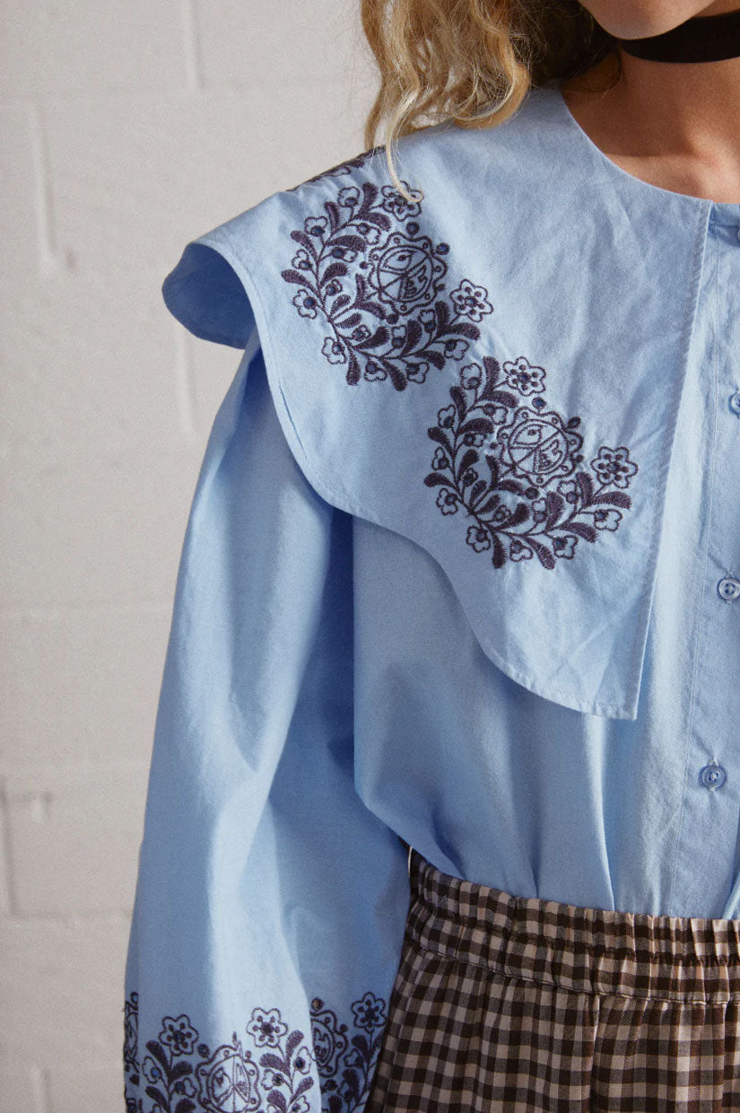 Damson Madder Romeo Blouse - Blue