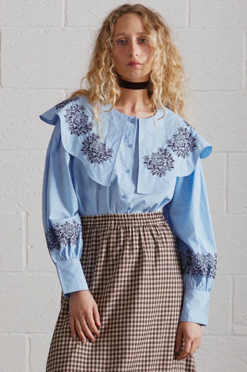 Damson Madder Romeo Blouse - Blue