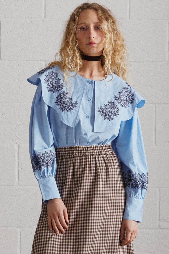 Damson Madder Romeo Blouse - Blue