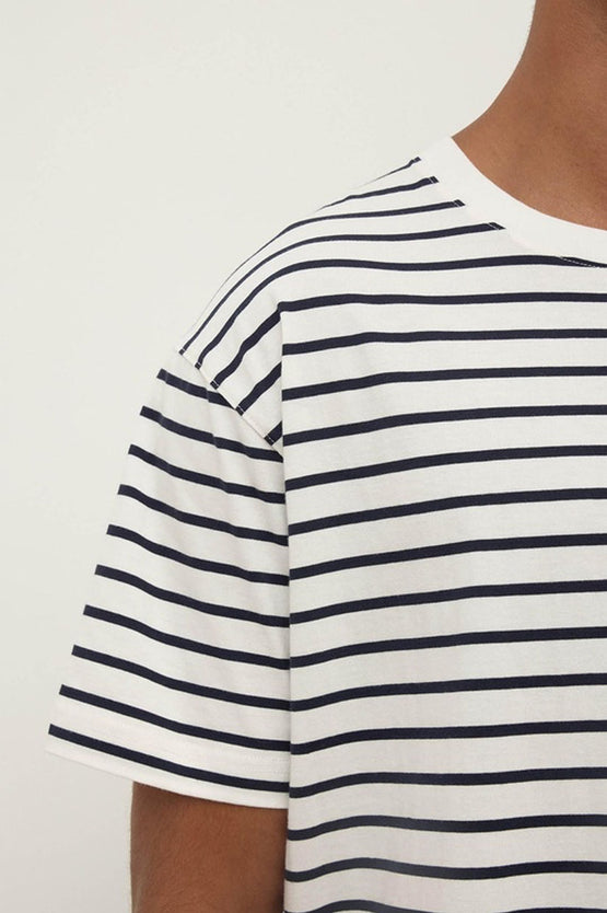 Assembly Mens Ronan Stripe Tee - Navy/White