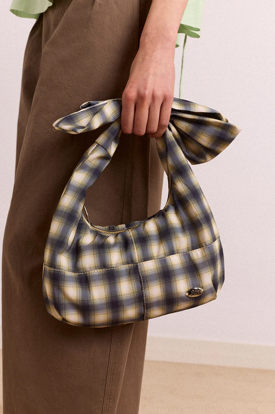 Damson Madder Roo Check Tie Bag - Cardamon Check