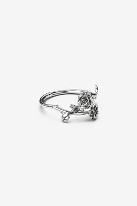 Stolen Girlfriends Club Rose Wrap Ring - Silver