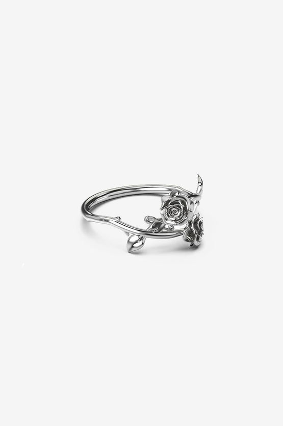 Stolen Girlfriends Club Rose Wrap Ring - Silver