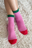 Le Bon Shoppe Color Block Girlfriend Socks - Rose Green