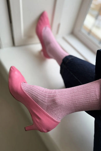 Le Bon Shoppe Her Socks Lurex - Sparkling Rose