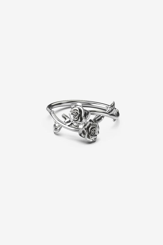 Stolen Girlfriends Club Rose Wrap Ring - Silver