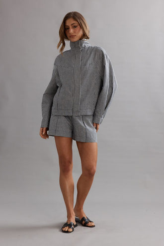 Caitlin Crisp Rover Jacket - Ink White Gingham