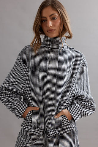 Caitlin Crisp Rover Jacket - Ink White Gingham