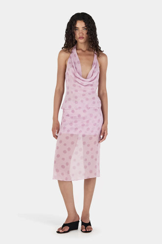 Hansen & Gretel Rue Halter Top - Pink Spot