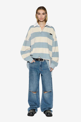 Ksubi Rugged Rugby Jersey - Blue Steel