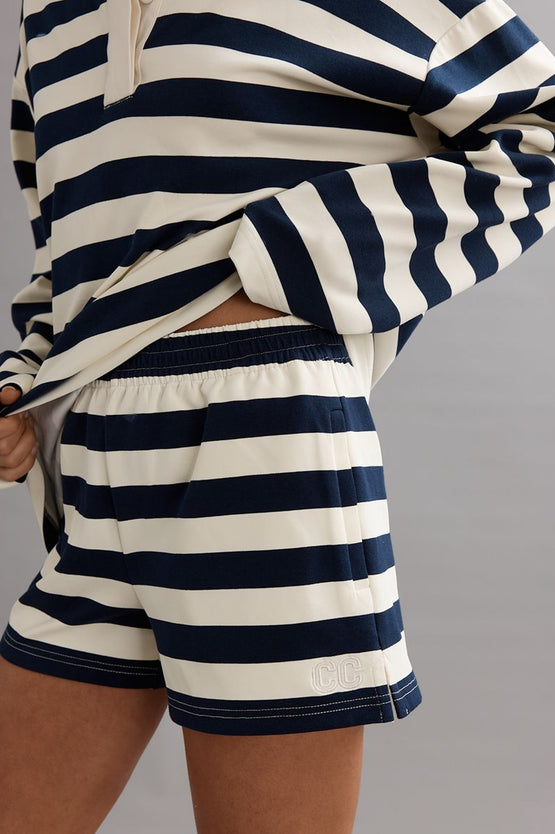 Caitlin Crisp Rugby Shorts - Navy Stripe