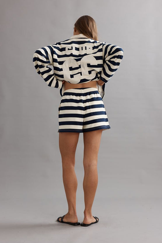 Caitlin Crisp Rugby Shorts - Navy Stripe