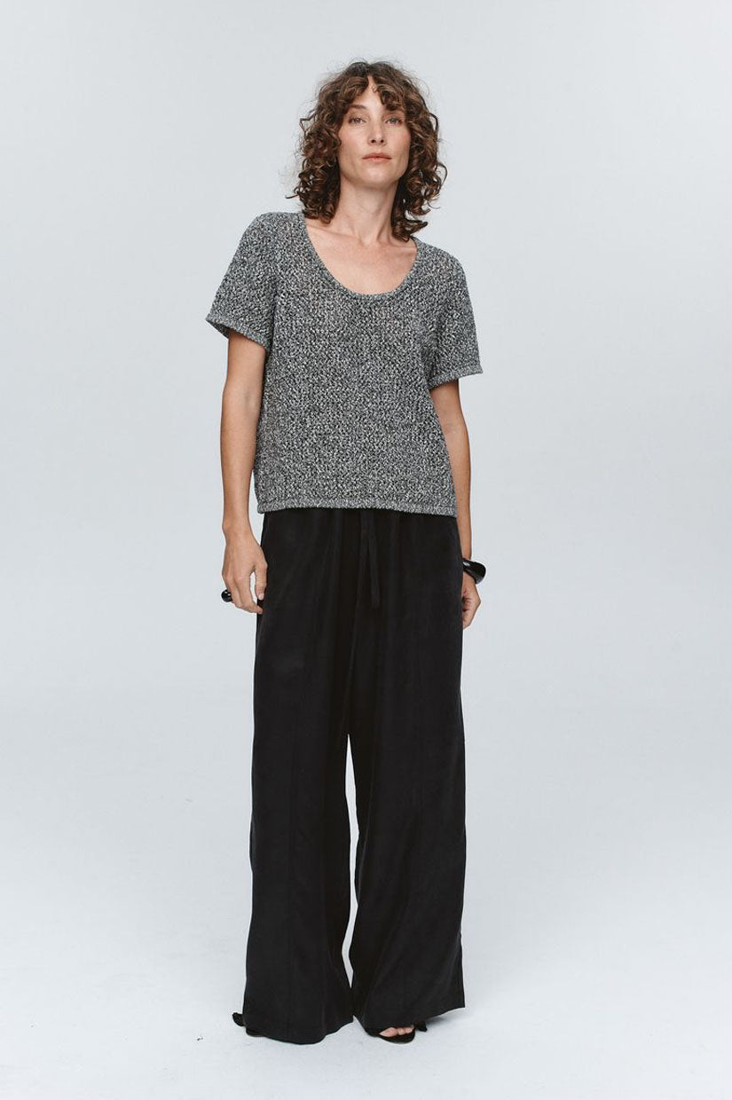 Marle Rumi Top - Black/Ivory