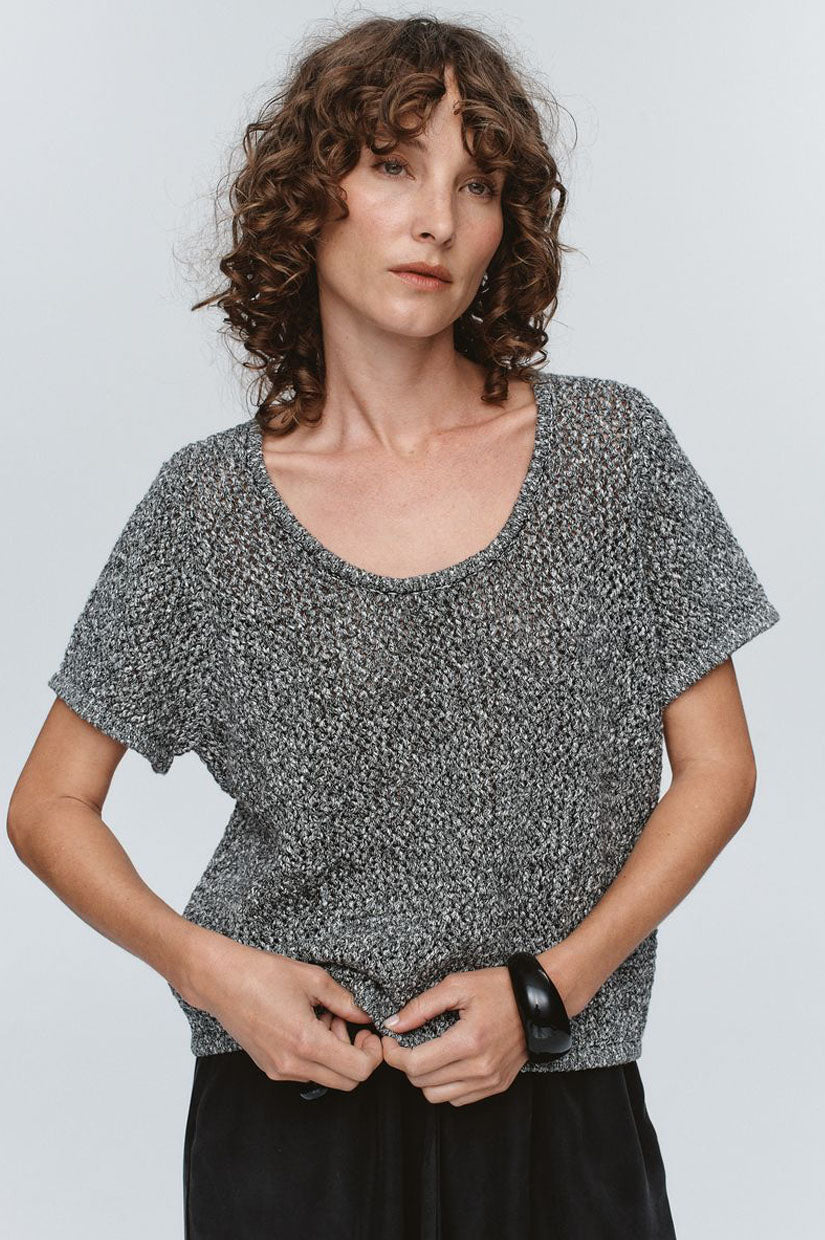 Marle Rumi Top - Black/Ivory