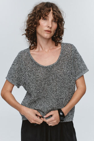 Marle Rumi Top - Black/Ivory