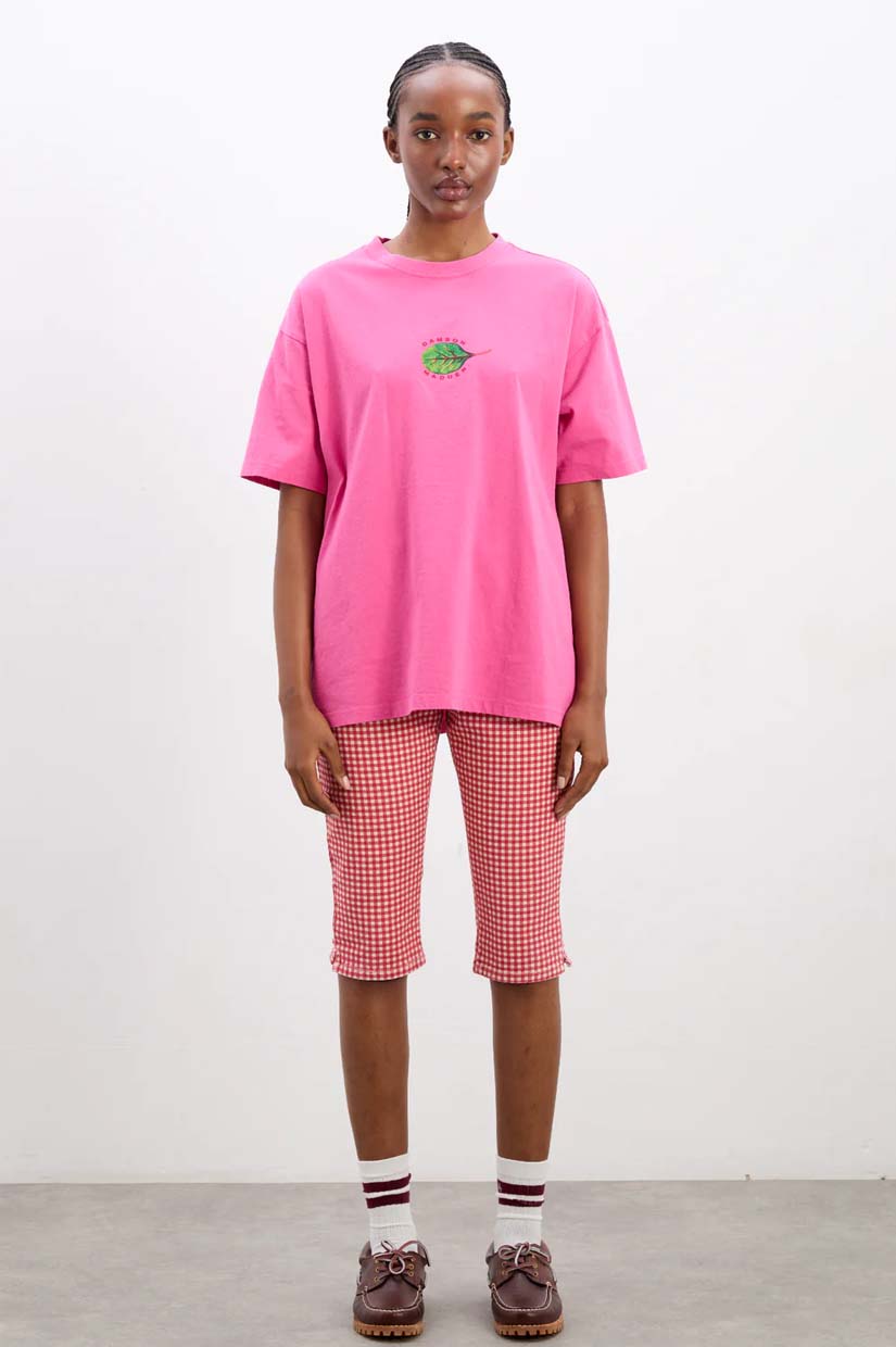 Damson Madder Salad Boyfriend Tee - Pink