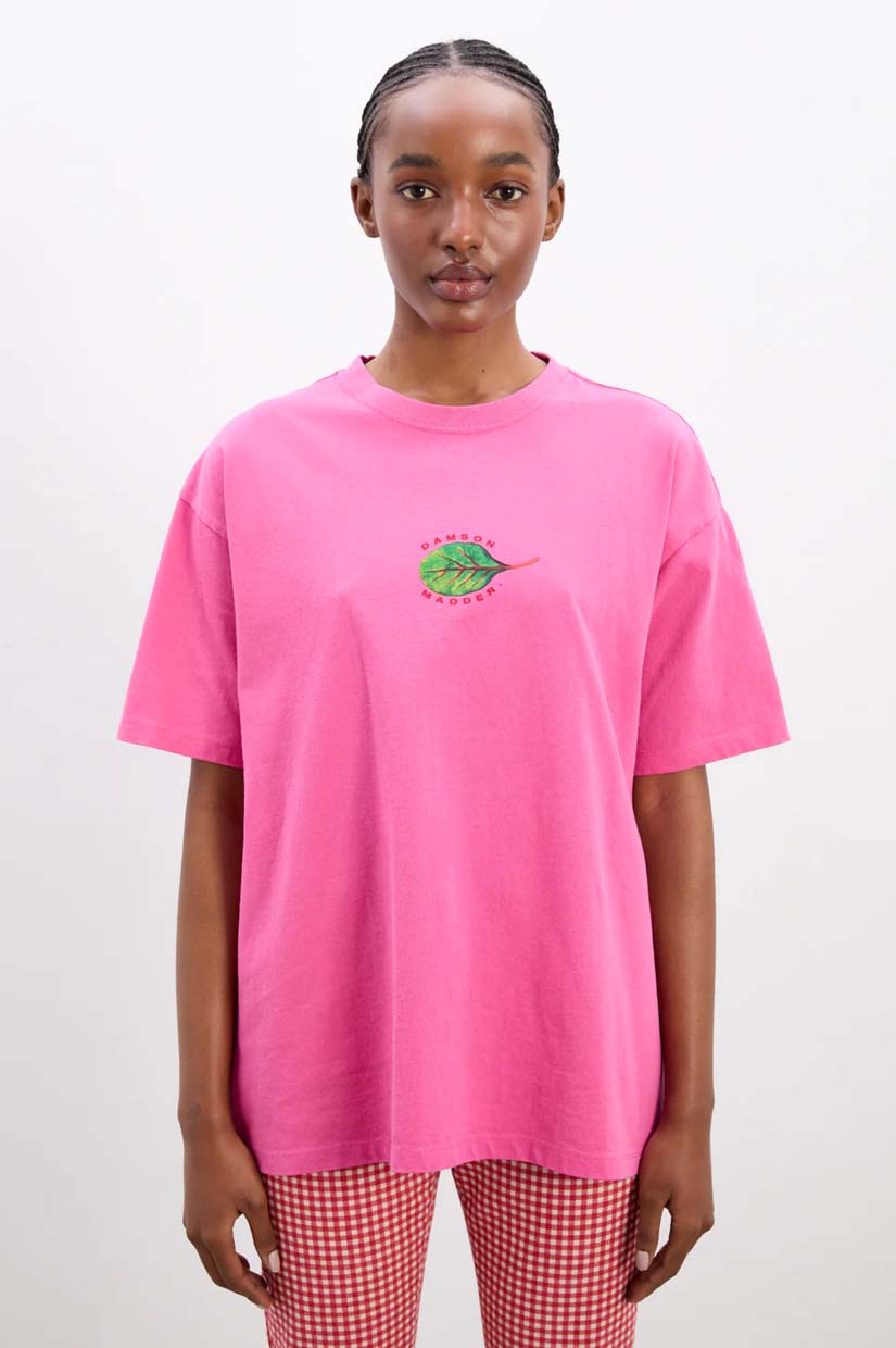 Damson Madder Salad Boyfriend Tee - Pink