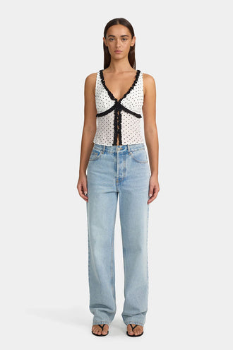 Ownley Sally Ruffle Cami - Polka Dot