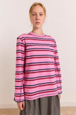 Damson Madder Samara Tee - Pink Stripe