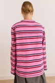 Damson Madder Samara Tee - Pink Stripe