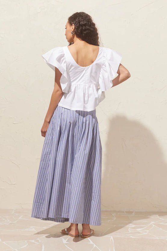 Ruby Sandler Skirt - Navy Stripe