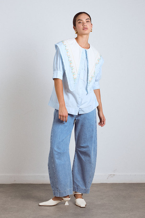 Damson Madder Summer Sandy - Blue/White