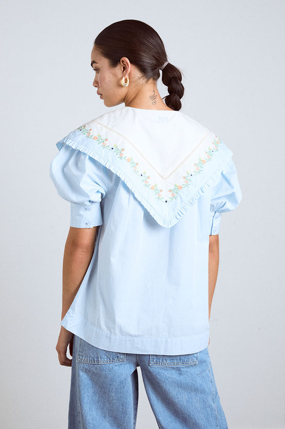 Damson Madder Summer Sandy - Blue/White