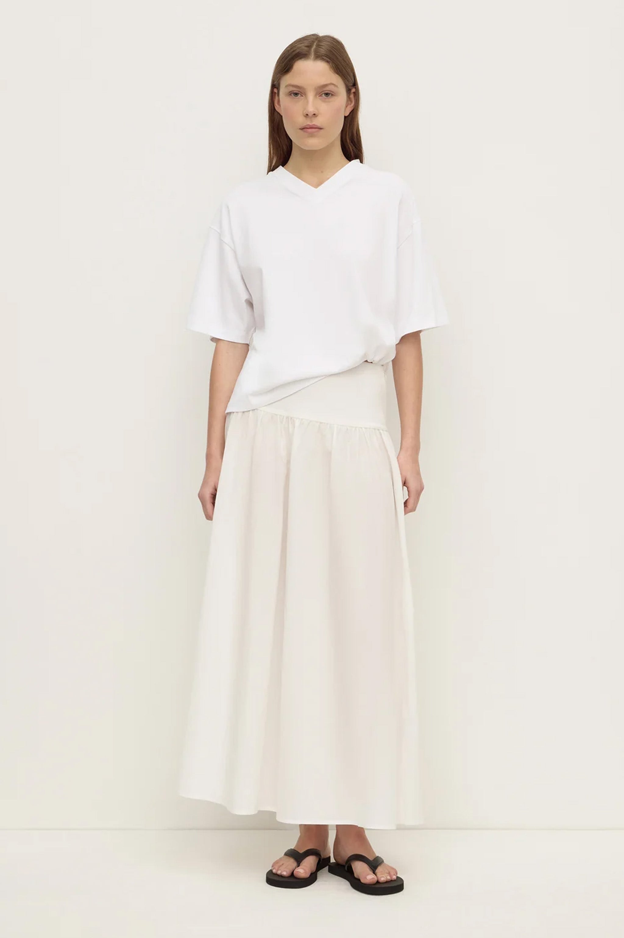 Assembly Sarah Cotton Maxi Skirt - White