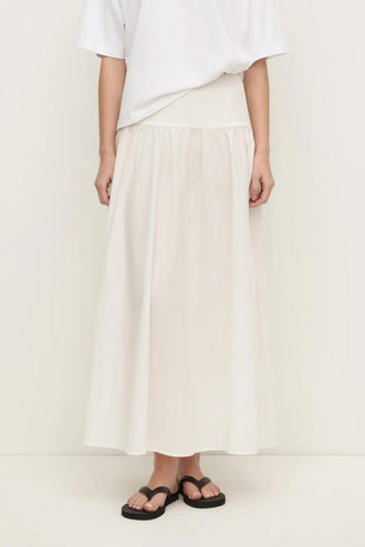 Assembly Sarah Cotton Maxi Skirt - White