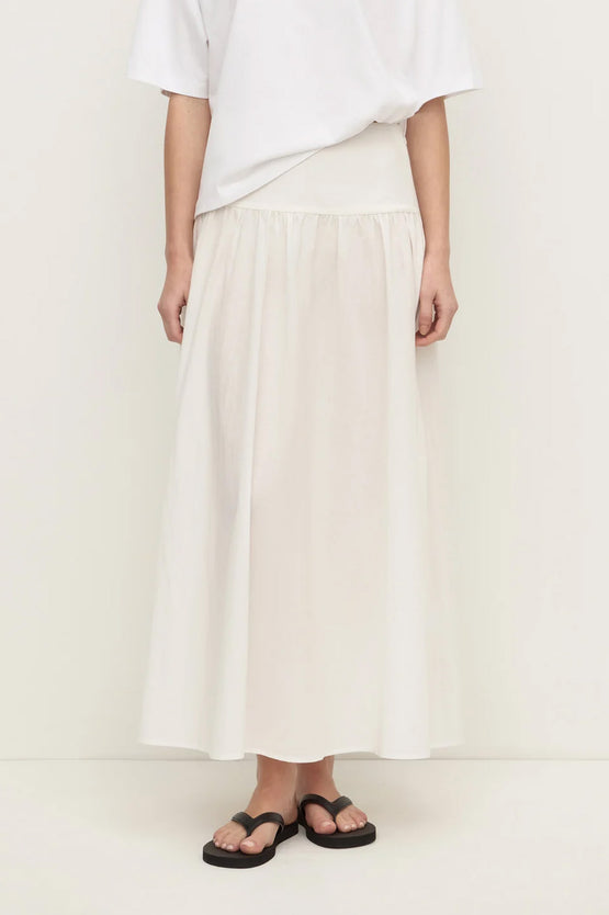 Assembly Sarah Cotton Maxi Skirt - White