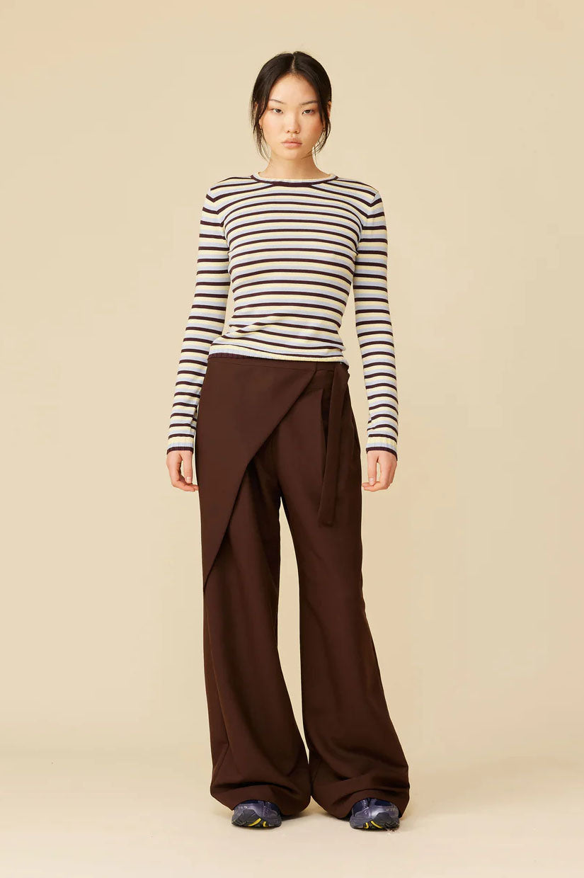 Ruby Sasha Wrap Pant - Chocolate