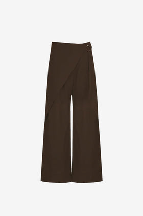 Ruby Sasha Wrap Pant - Chocolate