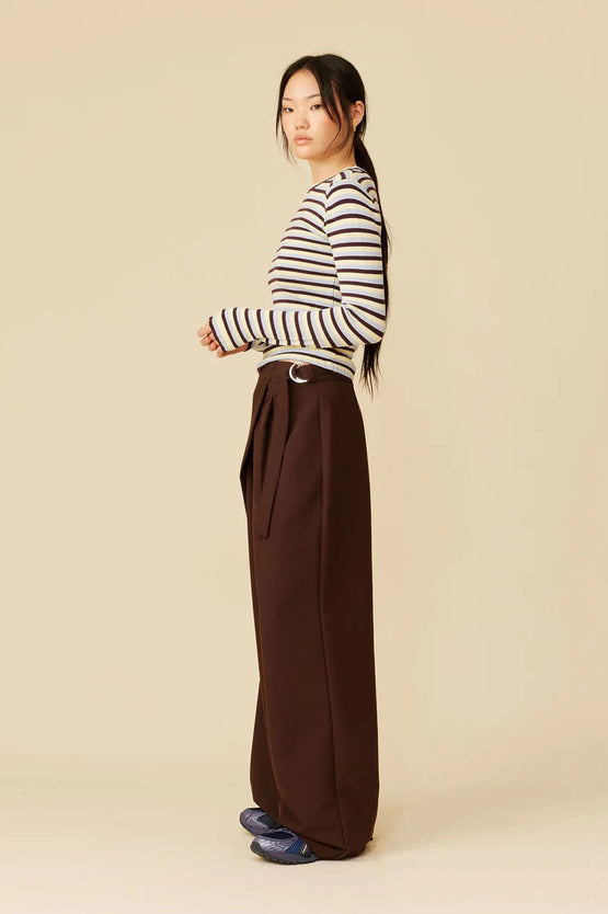 Ruby Sasha Wrap Pant - Chocolate