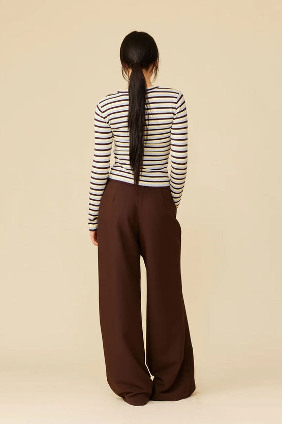 Ruby Sasha Wrap Pant - Chocolate