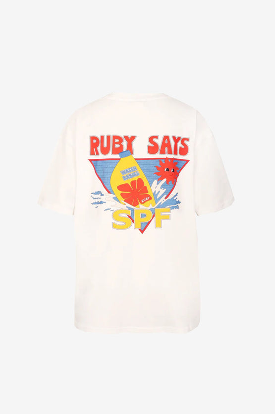 Ruby Says SPF T-Shirt - White