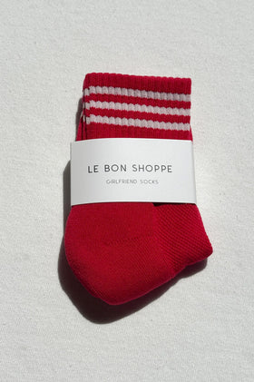 Le Bon Shoppe Girlfriend Socks - Scarlet
