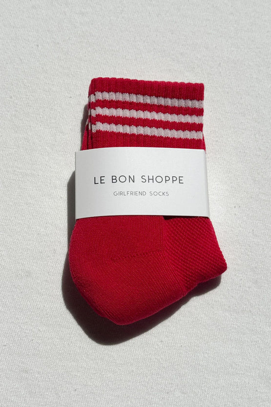 Le Bon Shoppe Girlfriend Socks - Scarlet
