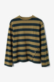 Damson Madder Scottie LS Tee – Olive Stripe